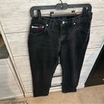 Tommy Hilfiger VINTAGE  Black Jeans 7 x 32 Stretch Logo Spell Out Pocket Y2k Photo 2