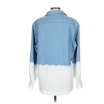 Frank & Eileen  Eileen Shirt Denim Chambray Dip Dye Blue White Size LG Classic Photo 2