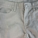 Chico's Chico’s 00 US XS 2 Perfect Stretch Girlfriend Slim Leg Ankle Jean Beige Striped Photo 2