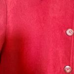 Briggs New York Briggs Red Faux Suede Button Front Shirt Jacket Vintage Y2K Quiet Luxury S Photo 6