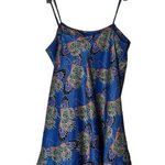 Cabernet Satin Nightgown Slip Dress Butterflies Y2K Fairy Whimsy Size Small Blue Photo 0