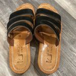 K. Jacques Calf Hair Platform Heel Slide Sandal Tan Size 7.5 Photo 2