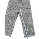 Soft Surroundings Women's Black Ivory Geometric Woven Ankle Pants Sz 10 Photo 4