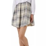 French Connection NWT Flannel Plaid Cream Shirt Dress Size 6 $118 Cotton Photo 0