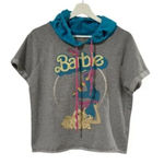Barbie Hoodie 80's Doll Graphic Top Short Sleeve Size S Photo 0