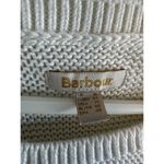 Barbour  Littlehampton Patterned Jumper White Striped‎ Chunky Knit Womens UK 14 Photo 3