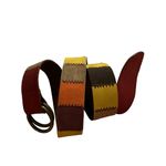 Lucky Brand Multi Color Patchwork Suede Belt, Sz XS/S Photo 3