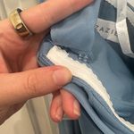 Azazie NWT -  Saige Steel Blue A-Line Chiffon Convertible Dress (A16) Photo 9