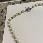 CHAPS Faux Pearl Bead Beaded Silver Tone Necklace Toggle Clasp Photo 7