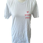 Tultex White Red Graphic Short Sleeve Crewneck “Be Golden Farm” T-Shirt Photo 0