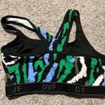 Diane Von Furstenberg  Target Disco Zebra Green Racerback Sports Bra L Photo 6