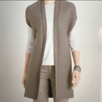 Chico's  Taupe and Silver Sleeveless Long Sweater Vest Size 1 Medium Photo 9