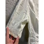 Free People  White Embroidered Blouse Woman’s Size Large Small Stain Photo 3