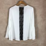 Ny Collection  Plus Size Bell Sleeve White Blouse NWT 1X Photo 3