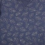 Boden Hannah Sweatshirt Dress 4R Navy Foil Leaf Print Mini Dress Pockets Cozy Blue Size 4 Photo 4
