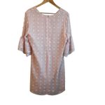 Belongsci Women Mini Dress L Pink 3D Distressed Dots Chiffon Romantic Cottage Size L Photo 2