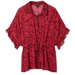 Torrid Chiffon Dolman Button Up Short Sleeve Photo 0