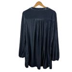 easel Velvet Tunic Top 2X Gray Long Sleeve Whimsigoth Boho Fall Comfy Relaxed Photo 3
