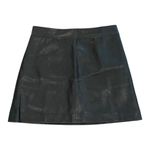 J.Crew A-Line Faux Leather Black Mini Skirt Size 14 NEW Photo 2
