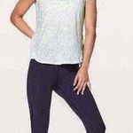 Lululemon Just Pleat It Short Sleeve Top in Jasmine White Multi Size 4/6 Photo 0