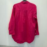 Maeve  by Anthropologie Bennet Button Down Shirt Bright Pink Oversized M Photo 5