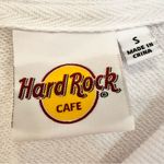 Hard Rock Cafe Hard‎ Rock Cafe Washington DC Sequin Sweatshirt Women's Small White Embroidered Photo 3
