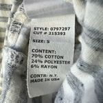 Cut Loose Womens Cotton Knit Cropped Top Shirt Size S Gray Stripe 3/4 Sleeve Photo 6