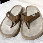 Sanuk  WOMENS Tripper FLIP FLOPS H2O Yeah sz 6 tan leather thong sandals Photo 1