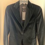 Zanella Chloe made in Italy velour blazer black Sz 4 NWT‎ Photo 2