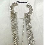 Free People NEW Earrings You Make Me Feel Like Dancing Dangles Moon Rhinestones Photo 2