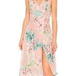 Privacy Please  Wilson Dress Pink Floral Midi Tropical Revolve Size Large L NWT Photo 0