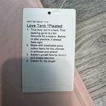 Lululemon NWT Love Tank Pleated Light Pink Athletic Tank B16 Photo 5