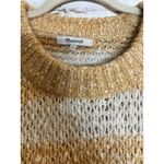Madewell Baez Sweater Womens Small Striped Cotton Wool Blend Open Knit Pullover Photo 1