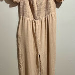 Angashion Chic Beige Jumpsuit with Puff Sleeves (823) Photo 0