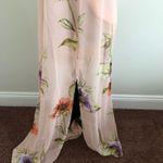 Three Eighty Two Women's Floral Chiffon Maxi Dress M Sheer Halter Neck Gown NWT Orange Size M Photo 2