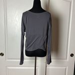 Athleta  GREY CROPPED LONG SLEEVE BASIC ATHLETIC YOGA TEE Photo 2