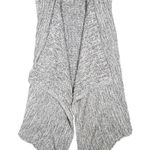 Chico's Sweater Womens Large Black White Marled Open Front Cardigan Vest Neutral Photo 0