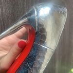 Christian Louboutin | Silver Crackled So Kate Pump Photo 12