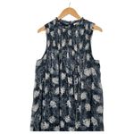 Joie  Dress Womens L Thelen Baltic Swing Trapeze Chiffon High Neck Lined Blue Photo 12