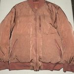 Lululemon Roam Far Down Filled Reversible Bomber Jacket Chalky Rose Size 6 Photo 3