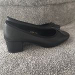 Black Block Heel Ballet Flats Size 5 Photo 3