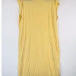 Free People FP Beach Womens Dress Yellow All Day Long Midi T Shirt Slit Medium Photo 5