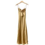 Show Me Your Mumu Verona Cowl Dress in True Gold Luxe Satin size Small Photo 7