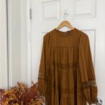 Old Navy  Burnt Orange Pintucked Mini Eyelet Swing Dress Photo 8