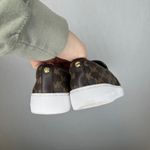 Michael Kors Signature MK Logo Slip On Sneakers Brown Womens Size 6 Photo 3