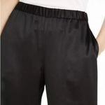 Eileen Fisher  Satin Straight Leg Pant Trousers Pull On Black Photo 7