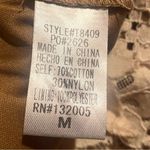 Entro  Top Floral Lace Mesh Cream Lace-Up Bell Sleeve Blouse Photo 15