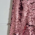 NYC & Eva Mendes Kat Pink Sequin Silver‎ Skirt Size S Photo 3