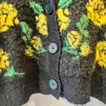 Forever 21 Black & Yellow Floral Cardigan Photo 3