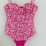 ZARA Floral Pink Women's Bodysuit Photo 2
